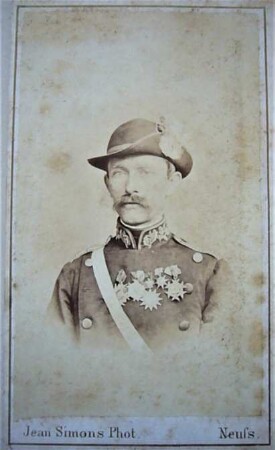 Jägerkorps: Schützenkönig, Oberst und Major um 1880