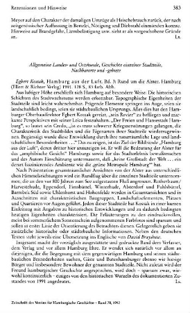 Kossak, Egbert :: Hamburg aus der Luft, Bd. 3, Rund um die Alster : Hamburg, Ellert & Richter, 1991