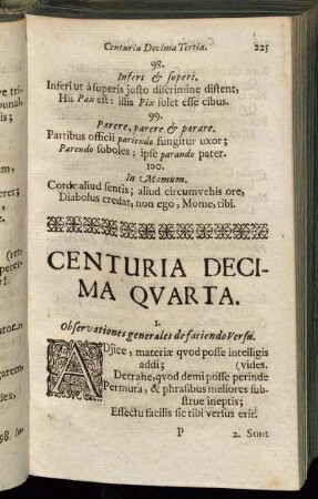 Centuria Decima Quarta.