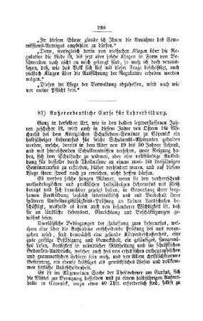 Außerordentliche Curse für Lehrerbildung : [II. Seminarien]