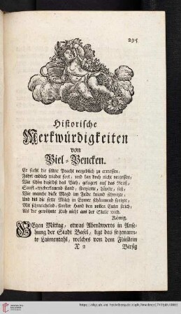 Historische Merkwürdigkeiten von Biel- Bencken.