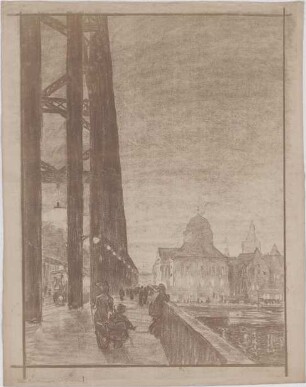 Fischer, Theodor; Köln; Rheinbrücke - Perspektive