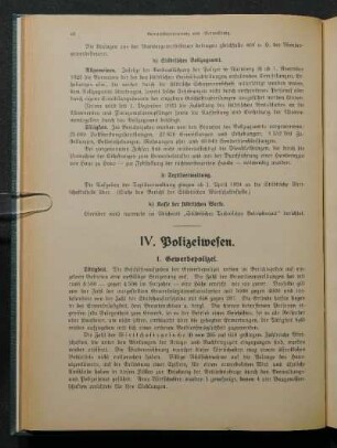 IV. Polizeiwesen.