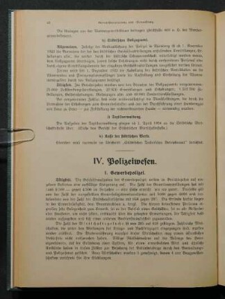 IV. Polizeiwesen.