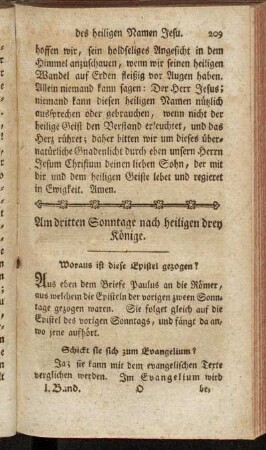 Am dritten Sonntage nach heiligen drey Könige.