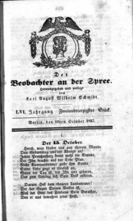 42. Stueck, 19. October 1857