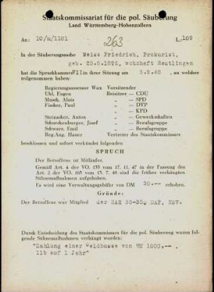 Weiss, Friedrich
