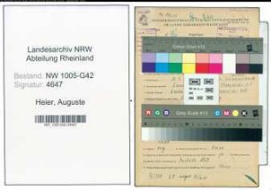 Entnazifizierung Auguste Heier , geb. 30.05.1911 ()