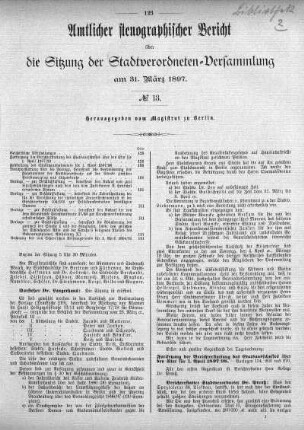 No. 13, 31. März 1897