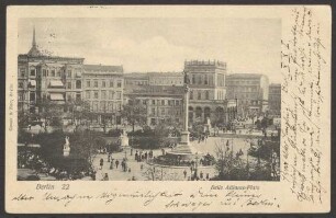 Ansichtskarte Siegessäule und Belle-Alliance-Platz [1/4]