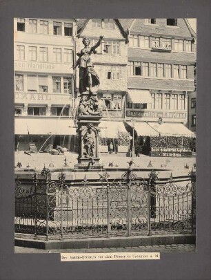 Justitia-Brunnen vor dem Römer, Frankfurt/Main: Ansicht