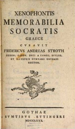Xenophontis Memorabilia Socratis : Graece