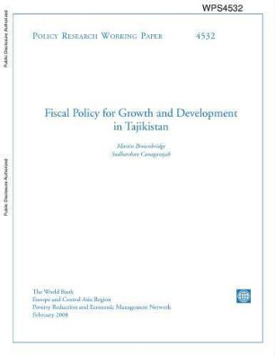 Fiscal policy for growth and development in Tajikistan