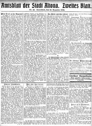 Nummer 50. Zweites Blatt. : Sonnabend, den 13. Dezember 1924
