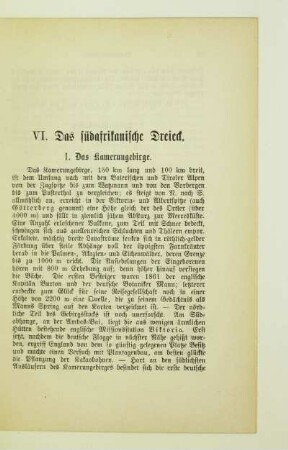 VI. Das südafrikanische Dreieck