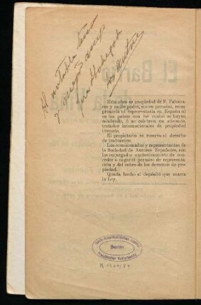 [Dedicatoria escrita a mano]
