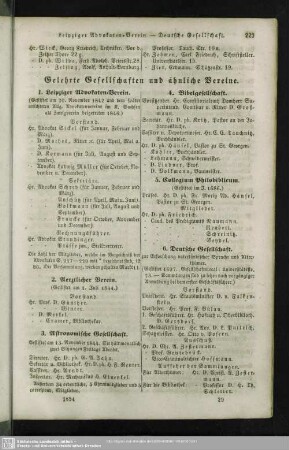 Gelehrte Gesellschaften und ähnliche Vereine