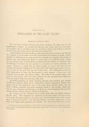 Group II. Population of the Asam valley