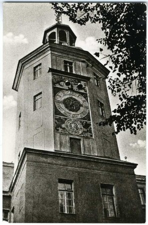 Stettin vor 1945. Schloß-Uhr.