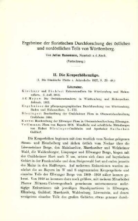 Ergebnisse der floristischen Durchforschung des östlichen und nordöstlichen Teils von Württemberg (Fortsetzung)