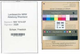 Entnazifizierung Friedrich Schaar , geb. 13.02.1908 (Prokurist)