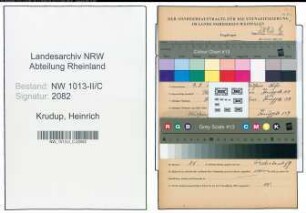 Entnazifizierung Heinrich Krudup , geb. 07.08.1907 (Kohlenhaendler)