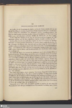 XIII Verzeichnisse Der Makler