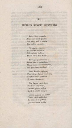 288-301 Jubilus Sancti Bernardi : Wonnelied des heiligen Bernhard