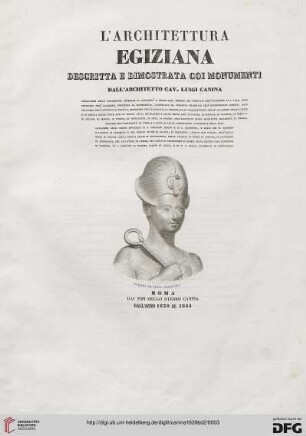 Tavole: L' architettura antica: Sezione 1, Architettura egiziana : Monumenti