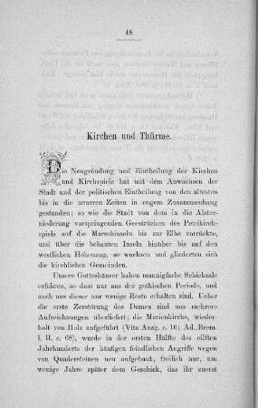 Kirchen und Thürme.