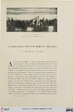 3. Pér. 37.1907: La donation Étienne Moreau-Nélaton au Musée du Louvre