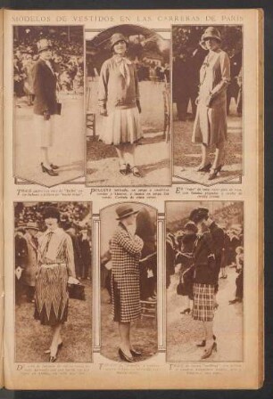 Modelos de vestidos en las carreras de París
