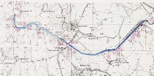 Eiderkanal - Übersichtskarte Reststrecke Kluvensiek