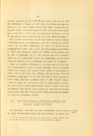 § 7. De oelèebalangschappen en hare inrichting