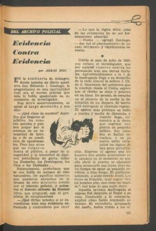 Evidencia contra evidencia : Del archivo policial