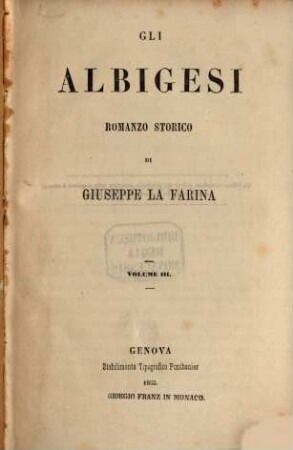 Gli Albigesi : romanzo storico, 3