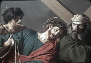 Simon von Cyrene hilft das Kreuz zu tragen