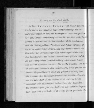 Sitzung am 30. Juni 1925.