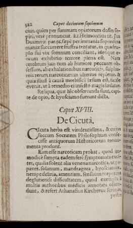Caput XVIII. De Cicutà.