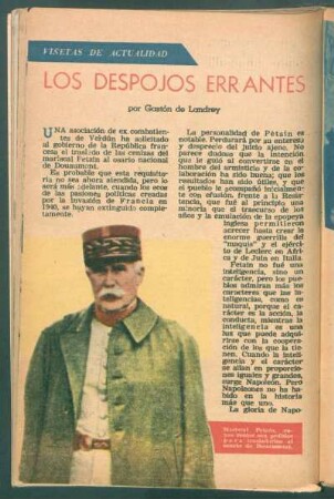 Los despojos errantes : Viñetas de la actualidad