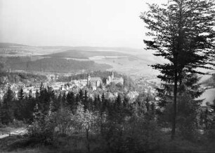 Schwarzenberg. Stadtansicht von Südwesten