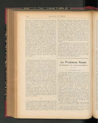 Le Probléme Russe.
