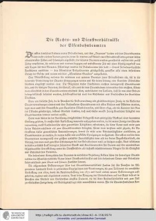 Die Rechts- und Dienstverhältnisse der Eisenbahnbeamten