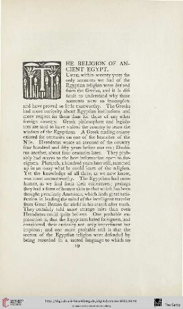 The religion of Ancient Egypt