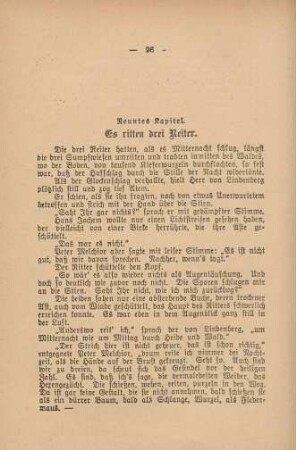 Neuntes Kapitel. Es ritten drei Reiter