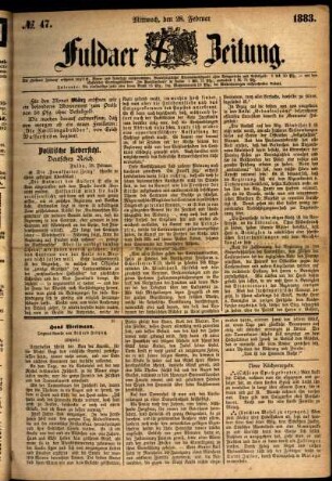 Ausgabe vom Mittwoch, den 28. Februar 1883.