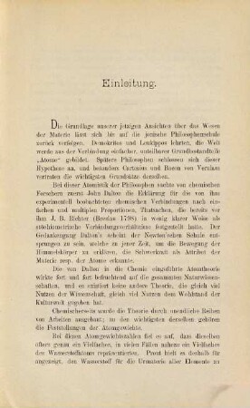 Der Monismus der chemischen Elemente