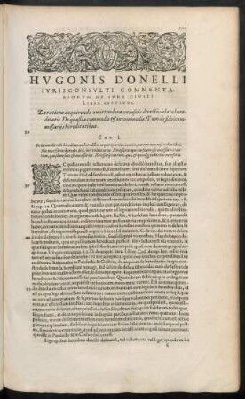 Hugonis Donelli Iurisconsulti Commentariorum De Iure Civili Liber Septimus.