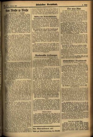 Zweite Ausgabe vom Montag, den 11. Februar 1935.