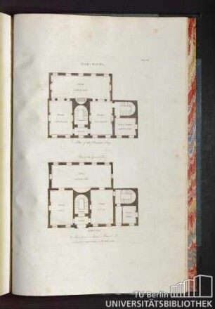 Plate 46. Dilettanti. Plan of the Principal Story. Plan of the Ground floor.